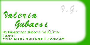 valeria gubacsi business card